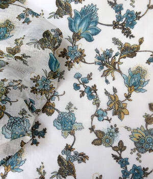 Лен, синие цветы