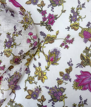 Лен, сиреневые цветы